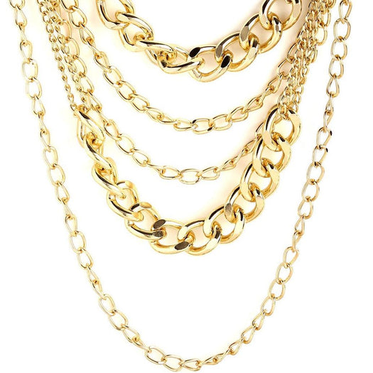 Layered Golden Loops Necklace - Ikram