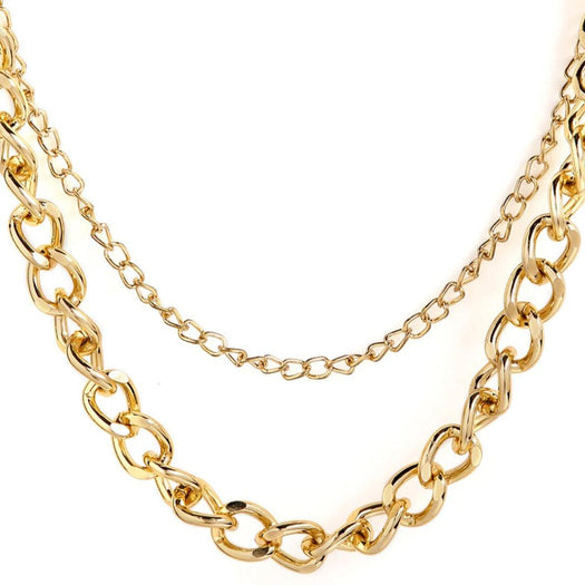 Circle Interlinked Gold Necklace - Ikram