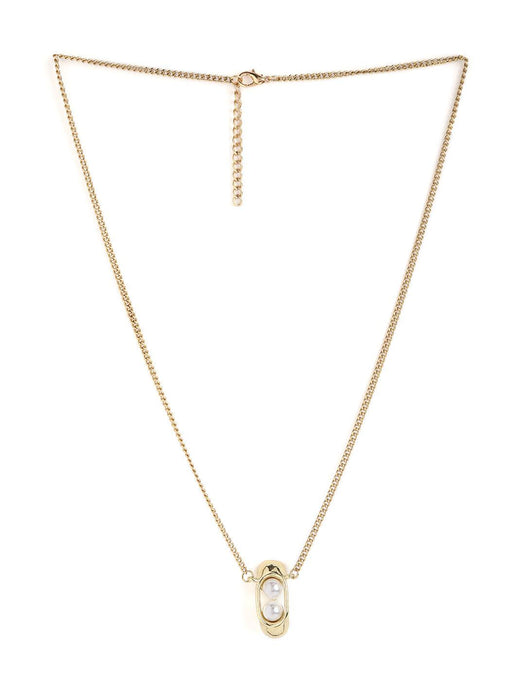 Gold Twin Pearl Necklace - Ikram